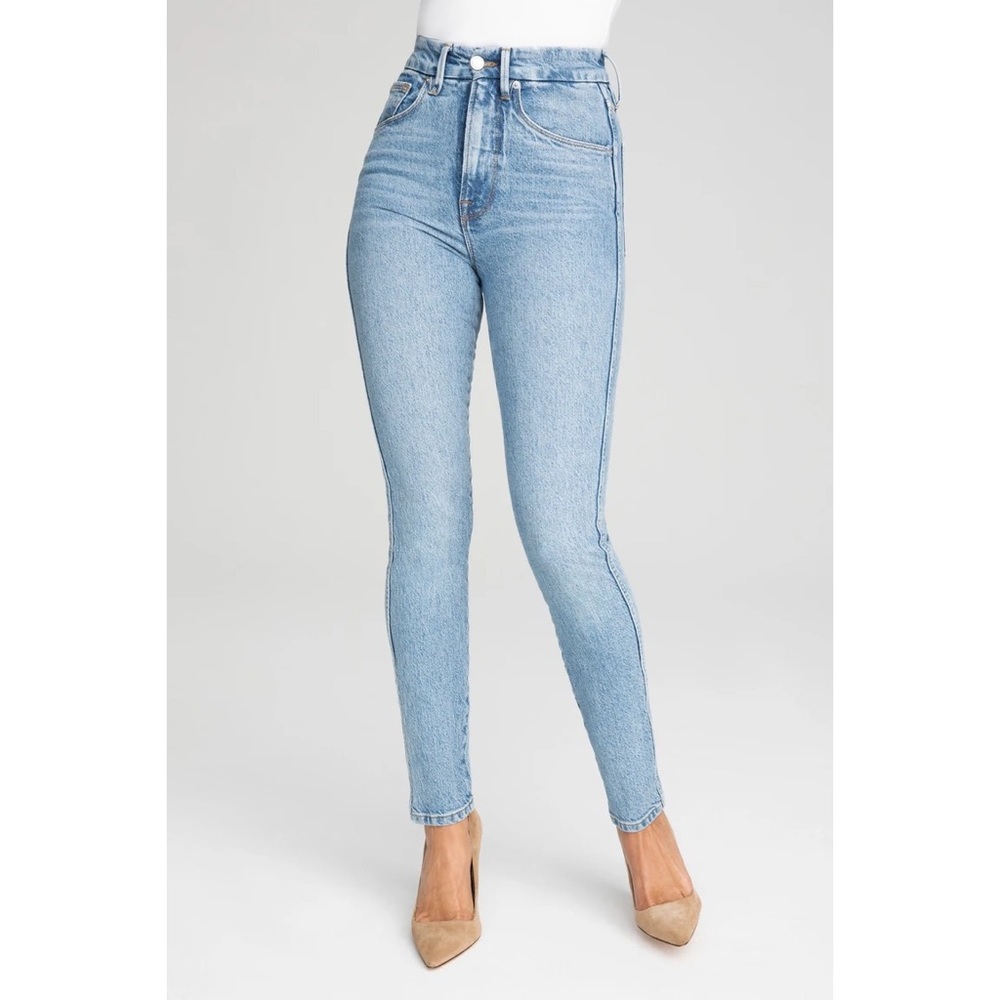 Good American Light Blue Good Curve Skinny Jeans